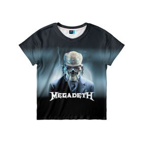 Детская футболка 3D с принтом Megadeth в Курске, 100% гипоаллергенный полиэфир | прямой крой, круглый вырез горловины, длина до линии бедер, чуть спущенное плечо, ткань немного тянется | megadeth |   megadet | группа | дирк вербурен | дэвид эллефсон | дэйв мастейн | кико лоурейро | мегадет | мегадетх | метал | рок | трэш | трэшметал | тяжелый | хард | хардрок | хеви | хевиметал