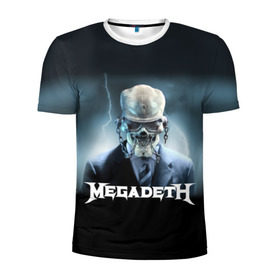 Мужская футболка 3D спортивная с принтом Megadeth в Курске, 100% полиэстер с улучшенными характеристиками | приталенный силуэт, круглая горловина, широкие плечи, сужается к линии бедра | Тематика изображения на принте: megadeth |   megadet | группа | дирк вербурен | дэвид эллефсон | дэйв мастейн | кико лоурейро | мегадет | мегадетх | метал | рок | трэш | трэшметал | тяжелый | хард | хардрок | хеви | хевиметал