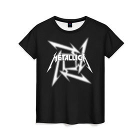 Женская футболка 3D с принтом Metallica в Курске, 100% полиэфир ( синтетическое хлопкоподобное полотно) | прямой крой, круглый вырез горловины, длина до линии бедер | american | band | cliff burton | dave mustaine | hard | james hatfield | jason newsted | kirk hammett | lars ulrich | metal | metallica | robert trujillo | rock | ron mcgowney | thrash | американская | джеймс хэтфилд | ларс ул | метал группа | трэш метал 