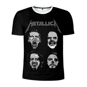 Мужская футболка 3D спортивная с принтом Metallica в Курске, 100% полиэстер с улучшенными характеристиками | приталенный силуэт, круглая горловина, широкие плечи, сужается к линии бедра | american | band | cliff burton | dave mustaine | hard | james hatfield | jason newsted | kirk hammett | lars ulrich | metal | metallica | robert trujillo | rock | ron mcgowney | thrash | американская | джеймс хэтфилд | ларс ул | метал группа | трэш метал 