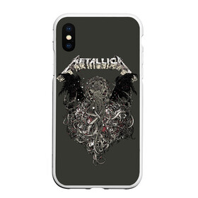 Чехол для iPhone XS Max матовый с принтом Metallica в Курске, Силикон | Область печати: задняя сторона чехла, без боковых панелей | american | band | cliff burton | dave mustaine | hard | james hatfield | jason newsted | kirk hammett | lars ulrich | metal | metallica | robert trujillo | rock | ron mcgowney | thrash | американская | джеймс хэтфилд | ларс ул | метал группа | трэш метал 