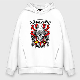 Мужское худи Oversize хлопок с принтом Megadeth в Курске, френч-терри — 70% хлопок, 30% полиэстер. Мягкий теплый начес внутри —100% хлопок | боковые карманы, эластичные манжеты и нижняя кромка, капюшон на магнитной кнопке | megadet | megadeth | группа | дирк вербурен | дэвид эллефсон | дэйв мастейн | кико лоурейро | мегадет | мегадетх | метал | рок | трэш | трэшметал | тяжелый | хард | хардрок | хеви | хевиметал