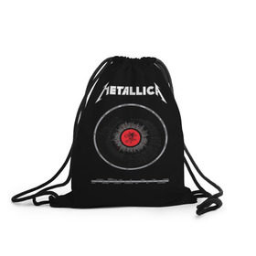Рюкзак-мешок 3D с принтом Metallica в Курске, 100% полиэстер | плотность ткани — 200 г/м2, размер — 35 х 45 см; лямки — толстые шнурки, застежка на шнуровке, без карманов и подкладки | 