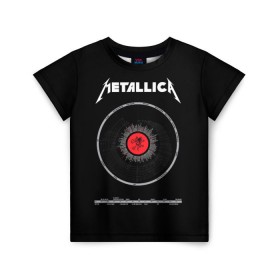 Детская футболка 3D с принтом Metallica в Курске, 100% гипоаллергенный полиэфир | прямой крой, круглый вырез горловины, длина до линии бедер, чуть спущенное плечо, ткань немного тянется | 