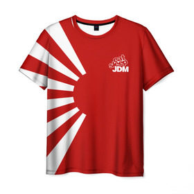 Мужская футболка 3D с принтом JDM в Курске, 100% полиэфир | прямой крой, круглый вырез горловины, длина до линии бедер | Тематика изображения на принте: car | drift | japan | jdm | race | street | авто | автомобиль | гонки | дрифт | король | машина | флаг | япония