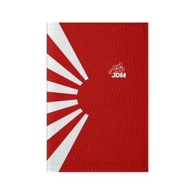 Обложка для паспорта матовая кожа с принтом JDM в Курске, натуральная матовая кожа | размер 19,3 х 13,7 см; прозрачные пластиковые крепления | car | drift | japan | jdm | race | street | авто | автомобиль | гонки | дрифт | король | машина | флаг | япония