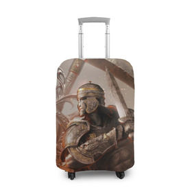 Чехол для чемодана 3D с принтом For Honor в Курске, 86% полиэфир, 14% спандекс | двустороннее нанесение принта, прорези для ручек и колес | воин | меч | оружия | солдат | шлем