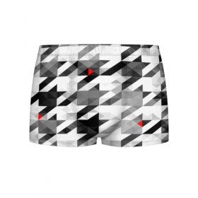 Мужские трусы 3D с принтом gray geometry collection в Курске, 50% хлопок, 50% полиэстер | классическая посадка, на поясе мягкая тканевая резинка | abstraction | geometry | абстракция | геометрия | грань | краски | кубик | кубики | линии | мозаика | разноцветные | ребро | текстура | тени | узор