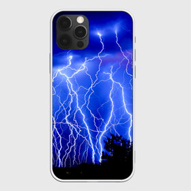 Чехол для iPhone 12 Pro Max с принтом Молнии в Курске, Силикон |  | гроза | молнии | ночь | пейзаж