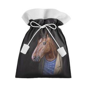 Подарочный 3D мешок с принтом BoJack в Курске, 100% полиэстер | Размер: 29*39 см | bojack horseman | конь боджек | лошадь боджек
