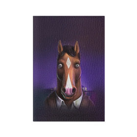 Обложка для паспорта матовая кожа с принтом BoJack в Курске, натуральная матовая кожа | размер 19,3 х 13,7 см; прозрачные пластиковые крепления | bojack horseman | конь боджек | лошадь боджек