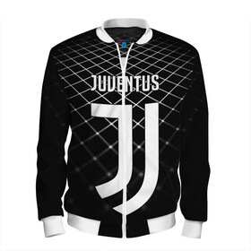 Мужской бомбер 3D с принтом JUVENTUS STRIPES STYLE в Курске, 100% полиэстер | застегивается на молнию, по бокам два кармана без застежек, по низу бомбера и на воротнике - эластичная резинка | fc | juventus | спорт | спортивные | фк | футбол | ювентус