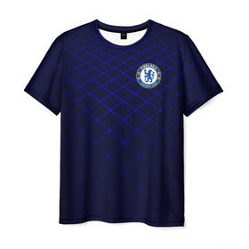 Мужская футболка 3D с принтом Chelsea 2018 Uniform в Курске, 100% полиэфир | прямой крой, круглый вырез горловины, длина до линии бедер | chelsea | fc | спорт | спортивные | фк | футбол | челси