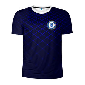 Мужская футболка 3D спортивная с принтом Chelsea 2018 Uniform в Курске, 100% полиэстер с улучшенными характеристиками | приталенный силуэт, круглая горловина, широкие плечи, сужается к линии бедра | chelsea | fc | спорт | спортивные | фк | футбол | челси