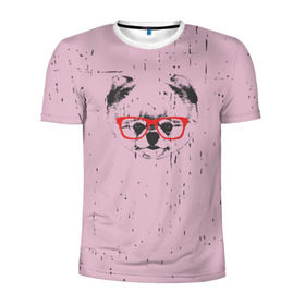 Мужская футболка 3D спортивная с принтом Немецкий шпиц в очках в Курске, 100% полиэстер с улучшенными характеристиками | приталенный силуэт, круглая горловина, широкие плечи, сужается к линии бедра | домашние животные | пес | собака