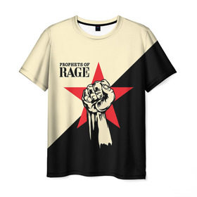 Мужская футболка 3D с принтом Prophets of rage (пророки ярости) в Курске, 100% полиэфир | прямой крой, круглый вырез горловины, длина до линии бедер | 