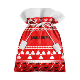 Подарочный 3D мешок с принтом Праздничный Megadeth в Курске, 100% полиэстер | Размер: 29*39 см | Тематика изображения на принте: 