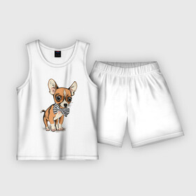 Детская пижама с шортами хлопок с принтом Чихуахуа с бабочкой в Курске,  |  | Тематика изображения на принте: домашние животные | пес | песик | собака | собачка | чихуахуа