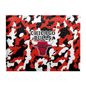 Обложка для студенческого билета с принтом CHICAGO BULLS Новогодний в Курске, натуральная кожа | Размер: 11*8 см; Печать на всей внешней стороне | камуфляж | красный | чикаго буллс