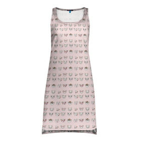 Платье-майка 3D с принтом Смешные чихуахуа в Курске, 100% полиэстер | полуприлегающий силуэт, широкие бретели, круглый вырез горловины, удлиненный подол сзади. | домашние животные | пес | собака