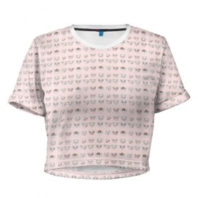 Женская футболка 3D укороченная с принтом Смешные чихуахуа в Курске, 100% полиэстер | круглая горловина, длина футболки до линии талии, рукава с отворотами | домашние животные | пес | собака