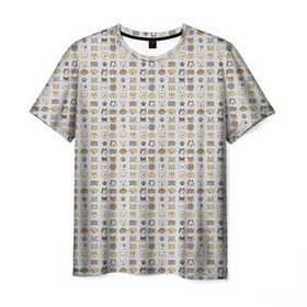 Мужская футболка 3D с принтом Веселые Чихуахуа в Курске, 100% полиэфир | прямой крой, круглый вырез горловины, длина до линии бедер | домашние животные | пес | собака