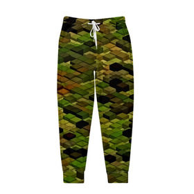 Мужские брюки 3D с принтом block camouflage в Курске, 100% полиэстер | манжеты по низу, эластичный пояс регулируется шнурком, по бокам два кармана без застежек, внутренняя часть кармана из мелкой сетки | 
