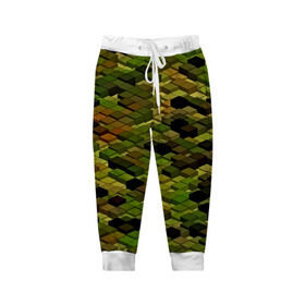 Детские брюки 3D с принтом block camouflage в Курске, 100% полиэстер | манжеты по низу, эластичный пояс регулируется шнурком, по бокам два кармана без застежек, внутренняя часть кармана из мелкой сетки | Тематика изображения на принте: 