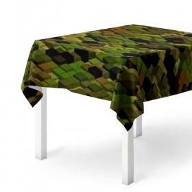 Скатерть 3D с принтом block camouflage в Курске, 100% полиэстер (ткань не мнется и не растягивается) | Размер: 150*150 см | 