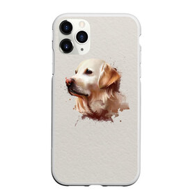 Чехол для iPhone 11 Pro матовый с принтом Лабрадор_арт в Курске, Силикон |  | домашние животные | пес | ретривер | собака