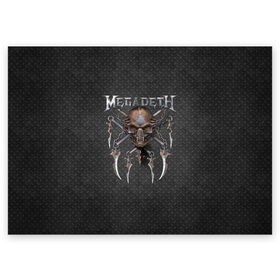 Поздравительная открытка с принтом Megadeth в Курске, 100% бумага | плотность бумаги 280 г/м2, матовая, на обратной стороне линовка и место для марки
 | megadet | megadeth | группа | дирк вербурен | дэвид эллефсон | дэйв мастейн | кико лоурейро | мегадет | мегадетх | метал | рок | трэш | трэшметал | тяжелый | хард | хардрок | хеви | хевиметал