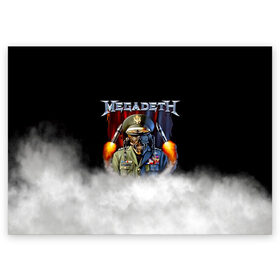 Поздравительная открытка с принтом Megadeth в Курске, 100% бумага | плотность бумаги 280 г/м2, матовая, на обратной стороне линовка и место для марки
 | megadet | megadeth | группа | дирк вербурен | дэвид эллефсон | дэйв мастейн | кико лоурейро | мегадет | мегадетх | метал | рок | трэш | трэшметал | тяжелый | хард | хардрок | хеви | хевиметал