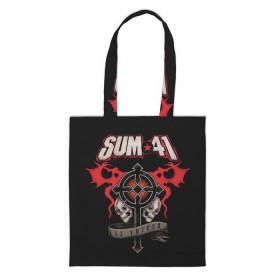 Сумка 3D повседневная с принтом Sum 41 в Курске, 100% полиэстер | Плотность: 200 г/м2; Размер: 34×35 см; Высота лямок: 30 см | 1996 | 41 | punk | rock | sum | альтернатива | группа | дерик | канада | панк | рок | скейт | уибли