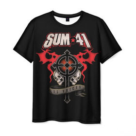 Мужская футболка 3D с принтом Sum 41 в Курске, 100% полиэфир | прямой крой, круглый вырез горловины, длина до линии бедер | Тематика изображения на принте: 1996 | 41 | punk | rock | sum | альтернатива | группа | дерик | канада | панк | рок | скейт | уибли