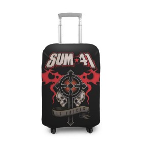 Чехол для чемодана 3D с принтом Sum 41 в Курске, 86% полиэфир, 14% спандекс | двустороннее нанесение принта, прорези для ручек и колес | 1996 | 41 | punk | rock | sum | альтернатива | группа | дерик | канада | панк | рок | скейт | уибли