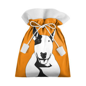 Подарочный 3D мешок с принтом Солнечнй бультерьер в Курске, 100% полиэстер | Размер: 29*39 см | Тематика изображения на принте: бультерьер | домашние животные | пес | песик | собака | собачка