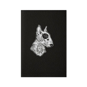 Обложка для паспорта матовая кожа с принтом Бультерьер_16 в Курске, натуральная матовая кожа | размер 19,3 х 13,7 см; прозрачные пластиковые крепления | Тематика изображения на принте: домашние животные | пес | собака