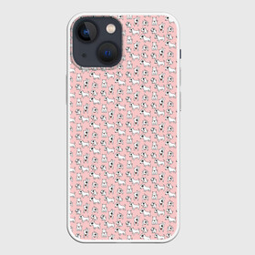 Чехол для iPhone 13 mini с принтом Бультерьерчики в Курске,  |  | Тематика изображения на принте: бультерьер | домашние животные | пес | песик | собака | собачка