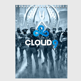 Скетчбук с принтом CLOUD 9 CS GO в Курске, 100% бумага
 | 48 листов, плотность листов — 100 г/м2, плотность картонной обложки — 250 г/м2. Листы скреплены сверху удобной пружинной спиралью | cloud 9 | counter strike | cs go | esports | team | известные | киберспорт | мировые | спорт