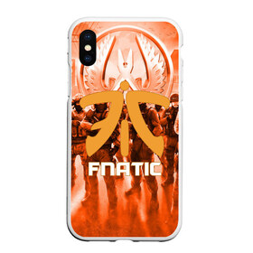 Чехол для iPhone XS Max матовый с принтом FNATIC CS GO в Курске, Силикон | Область печати: задняя сторона чехла, без боковых панелей | counter strike | cs | cs go | fnatic | global | go.offensive | шутер