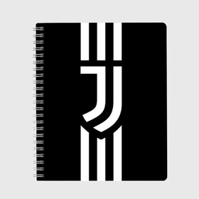 Тетрадь с принтом JUVENTUS SPORT в Курске, 100% бумага | 48 листов, плотность листов — 60 г/м2, плотность картонной обложки — 250 г/м2. Листы скреплены сбоку удобной пружинной спиралью. Уголки страниц и обложки скругленные. Цвет линий — светло-серый
 | cr7 | fc juventus | football | juve | juventus | ronaldo | sport | роналдо | спорт | футбол | ювентус