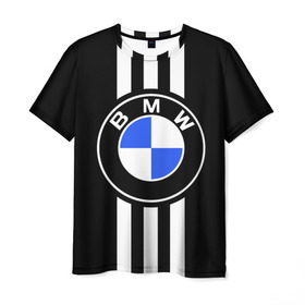 Мужская футболка 3D с принтом BMW SPORTWEAR в Курске, 100% полиэфир | прямой крой, круглый вырез горловины, длина до линии бедер | Тематика изображения на принте: bmw | автомобильные | бмв | машины