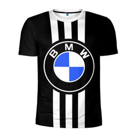 Мужская футболка 3D спортивная с принтом BMW SPORTWEAR в Курске, 100% полиэстер с улучшенными характеристиками | приталенный силуэт, круглая горловина, широкие плечи, сужается к линии бедра | bmw | автомобильные | бмв | машины