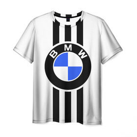 Мужская футболка 3D с принтом BMW SPORTWEAR в Курске, 100% полиэфир | прямой крой, круглый вырез горловины, длина до линии бедер | Тематика изображения на принте: bmw | автомобильные | бмв | машины