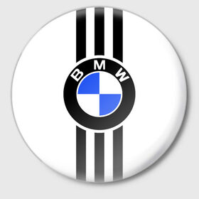 Значок с принтом BMW SPORTWEAR в Курске,  металл | круглая форма, металлическая застежка в виде булавки | bmw | автомобильные | бмв | машины