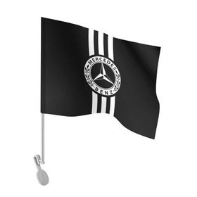 Флаг для автомобиля с принтом MERCEDES BENZ в Курске, 100% полиэстер | Размер: 30*21 см | mercedes | автомобильные | машины | мерседес.mercedes benz