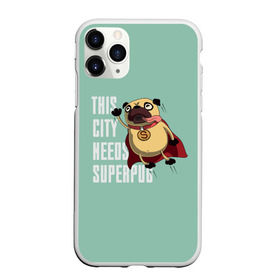 Чехол для iPhone 11 Pro Max матовый с принтом This is city needs SUPERPUB в Курске, Силикон |  | домашние животные | мопс | пес | песик | собака | собачка