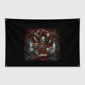 Флаг-баннер с принтом Slipknot в Курске, 100% полиэстер | размер 67 х 109 см, плотность ткани — 95 г/м2; по краям флага есть четыре люверса для крепления | metal | slipknot | taylor | слипкнот