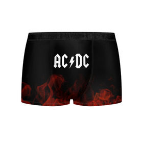 Мужские трусы 3D с принтом AC/DC в Курске, 50% хлопок, 50% полиэстер | классическая посадка, на поясе мягкая тканевая резинка | ac dc | logo | metal | music | rock | лого | логотип | метал | музыка | рок