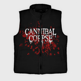 Мужской жилет утепленный 3D с принтом Cannibal Corpse в Курске,  |  | cannibal corpse | logo | metal | music | rock | лого | логотип | метал | музыка | рок